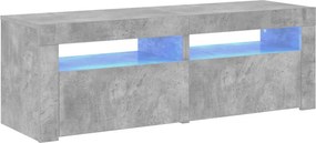 vidaXL betonszürke TV-szekrény LED-lámpákkal 120 x 35 x 40 cm
