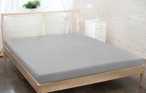 Gumis jersey lepedő 160x200 szürke