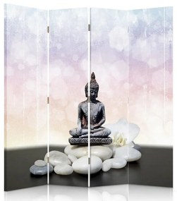 Gario Paraván Buddha figura és kövek Méret: 145 x 170 cm, Kivitelezés: Forgó paraván 360°