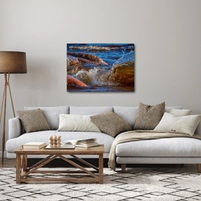 Részletes kép - víz a kövek között (70x50 cm)