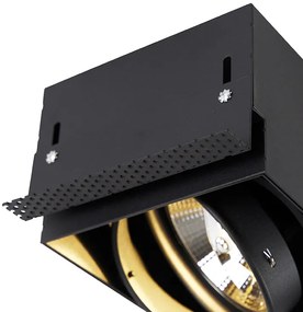 Beépített spotlámpa fekete GU10 AR111 keret nélküli 2-lámpás - Oneon