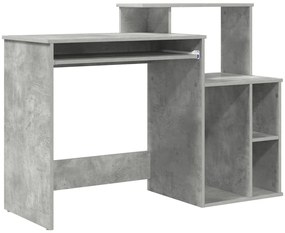 Tárolós Asztal Beton Szürke 120.5x44x88.5 cm Mérnöki Fa