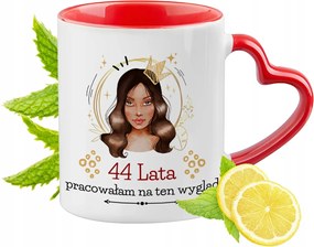 44 Születésnap Piros Szív Alakú Füllel Ajándék