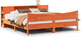 vidaXL viaszbarna tömör fenyőfa ágy matrac nélkül 180 x 200 cm