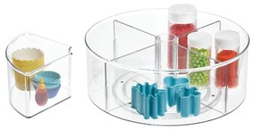 Átlátszó kerek tárolódoboz, Ø 29 cm - iDesign The Home Edit