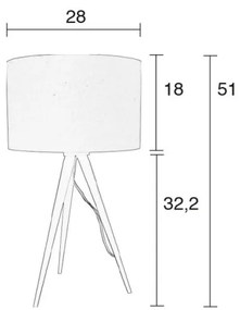 Tripod fekete asztali lámpa - Zuiver