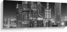 Kép - Fekete-fehér New York (órával) (90x30 cm)
