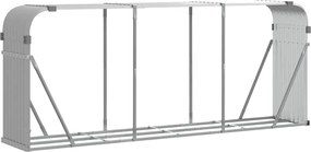 vidaXL világosszürke horganyzott acél rönktartó 234 x 45 x 100 cm