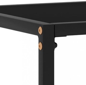 fekete edzett üveg tálalóasztal 80 x 35 x 75 cm