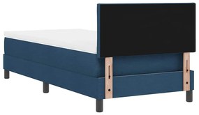 Boxspring ágy matraccal matracmal Sötét kék 90 x 190 cm szövet