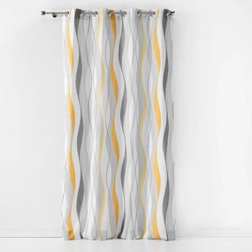 Sárga-fehér függöny 140x260 cm Ondulys – douceur d'intérieur