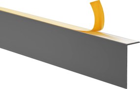 Öntapadós függönykarnis léc, sötétszürke 2m 50x20mm