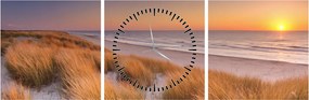 Kép - Strand naplementében (órával) (90x30 cm)