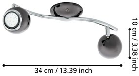 EGLO 31006 - BIMEDA LED-es spotlámpa 2xGU10/3W LED