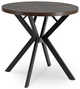 Bővíthető Étkezőasztal Dió/Fekete Színben. DORIAN 80-160 cm