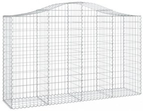 25 db íves horganyzott vas gabion kosár 200x50x120/140 cm