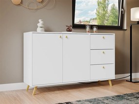Komód Astradon 2D3S (fehér + arany) . 1103632