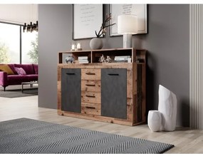 RUNA komód sötétbarna/antracit