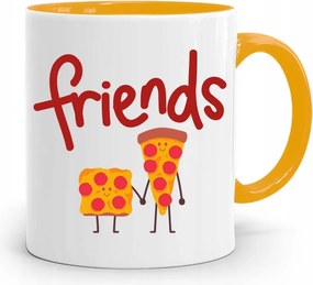 Sárga Bögre Barátnak Pizza Friends Ajándék fényképes nyomattal
