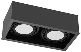 Brosline 1273 - CAGE spotlámpa 2xGU10/18W/230V, fekete