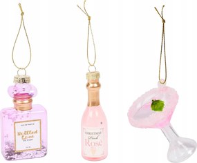 Üveggömbök Üveggömb Szett X3 Parfüm Pezsgő Pohár