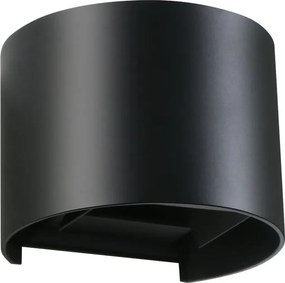 PREZENT 31501 GRADUS Modern Kültéri Fali Lámpa Matt Fekete, Átlátszó LED IP65