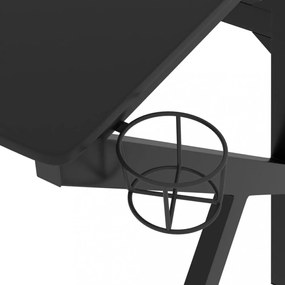 fekete K-lábú gamer asztal 90 x 60 x 75 cm