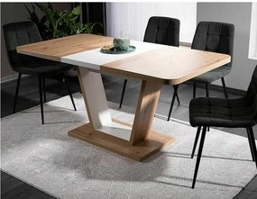 Nigel bővíthető étkezőasztal tölgy/fehér 120-160 cm