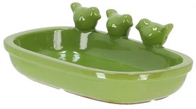 Kerámia madáritató és etető tál, 29 cm, zöld