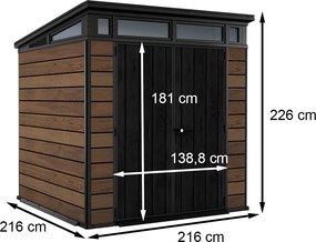 Signature PENT 7X7 műanyag kerti ház dió