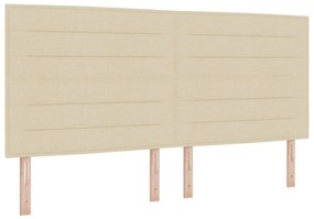 Box Spring Ágy Matrac Krém 200x200 cm Szövet