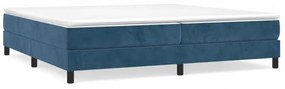sötétkék bársony ágykeret matrac nélkül 200x200 cm