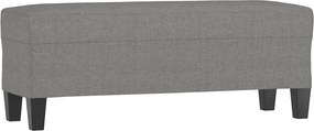 vidaXL sötétszürke szövet pad 100x35x41 cm