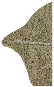 Khaki mosható kézi szövésű pamut gyerek szőnyeg 75x100 cm Mini Monstera Olive – Lorena Canals