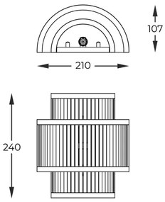 Zuma Line W0528-02B-V6AC - Fali lámpa SERGIO 2xG9/33W/230V arany