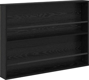 vidaXL Magazin állvány polcokkal Fekete tölgy 100 x 12 x 70 cm Faanyag