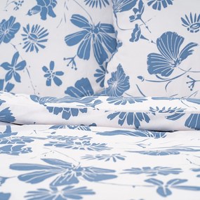 4Home Blue Meadow pamut ágyneműhuzat, 140 x 220 cm, 70 x 90 cm