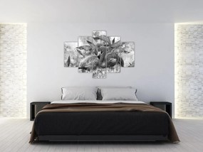 Kép - Flamingók graffiti (150x105 cm)
