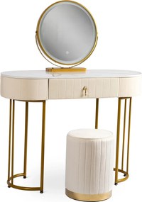ASHLEY fésülködőasztal bézs/arany