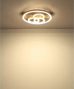 Globo 48040-40SA-LED Dimmelhető mennyezeti lámpatest DARRYL I LED/40W/230V 35x33 cm, bézs + távirányítóval