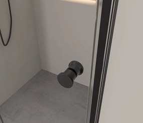 Erga Berlin Dupla, zuhanykabin dupla összecsukható ajtókkal 75 (ajtó) x 85 (ajtó) x 195 cm, 6mm átlátszó üveg, fekete profil, ERG-V02-BERLIN-D075D085…
