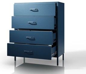 Komód CARLA , 800 x 1015 x 400 mm, Modern: sötétkék