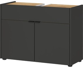 Antracitszürke mosdó alatti szekrény 80x60 cm Forano – Germania