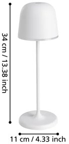 Eglo 900458- LED dimmelhető kültéri lámpa MANNERA 2,2W/5V 1800 mAh szürke IP54