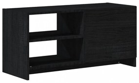 fekete tömör fenyőfa TV-szekrény 80 x 31 x 39 cm
