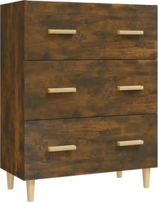 vidaXL füstös tölgyszínű szerelt fa tálalószekrény 70 x 34 x 90 cm