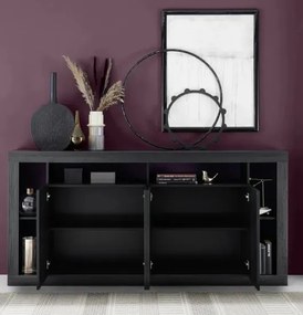 RIMINI komód, négyajtós – fekete kőris