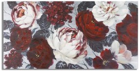 Vászon kép, pünkösdi rózsák,120x60 cm piros, fehér, sötétzöld - ROSES2