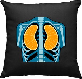 Párna Narancssárga Beltéri Mandarin Fekete