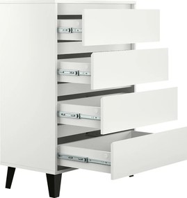 Komód, fehér, BOGAN NEW 4S70